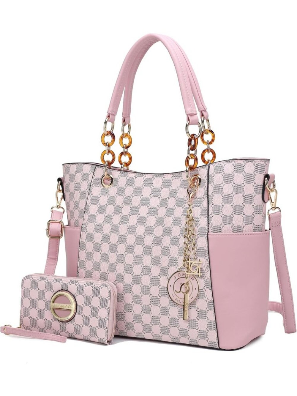 Stylish Vegan Leather Tote Bag Set for Women with Wallet - Chic Handbag & Purse